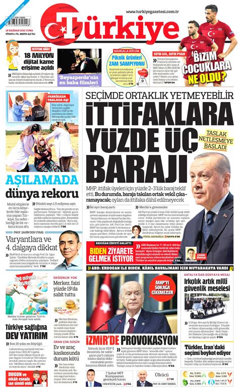 türkgazeteleri|Türkiye Gazetesi .